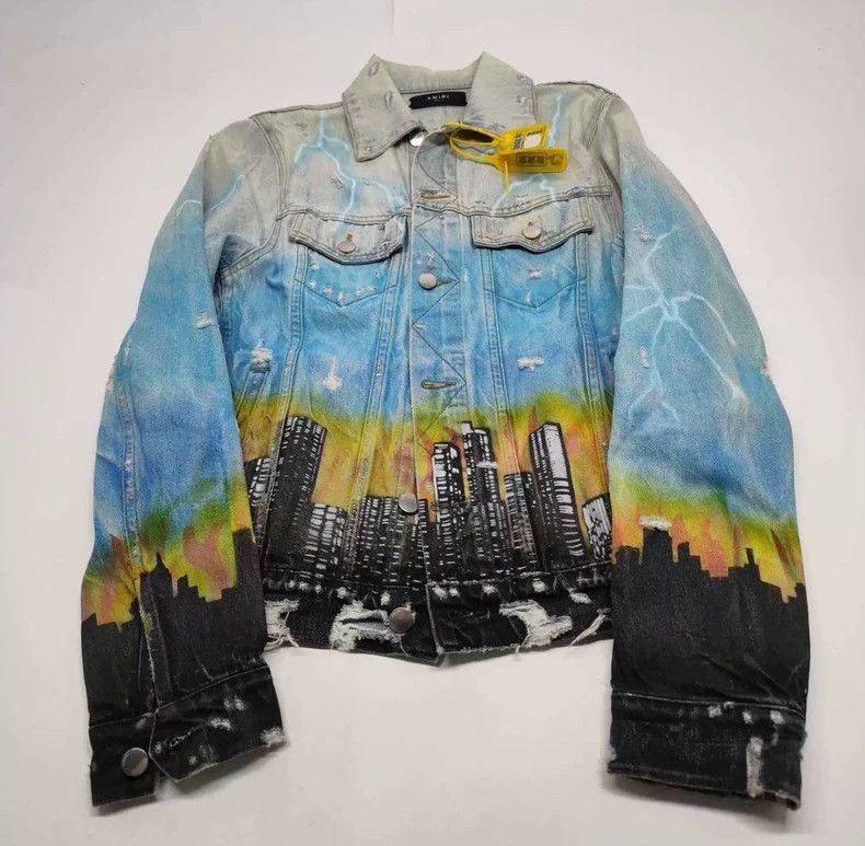 AmiriCity Monster Three-headed Dragon Denim Jacket 2503-Nex