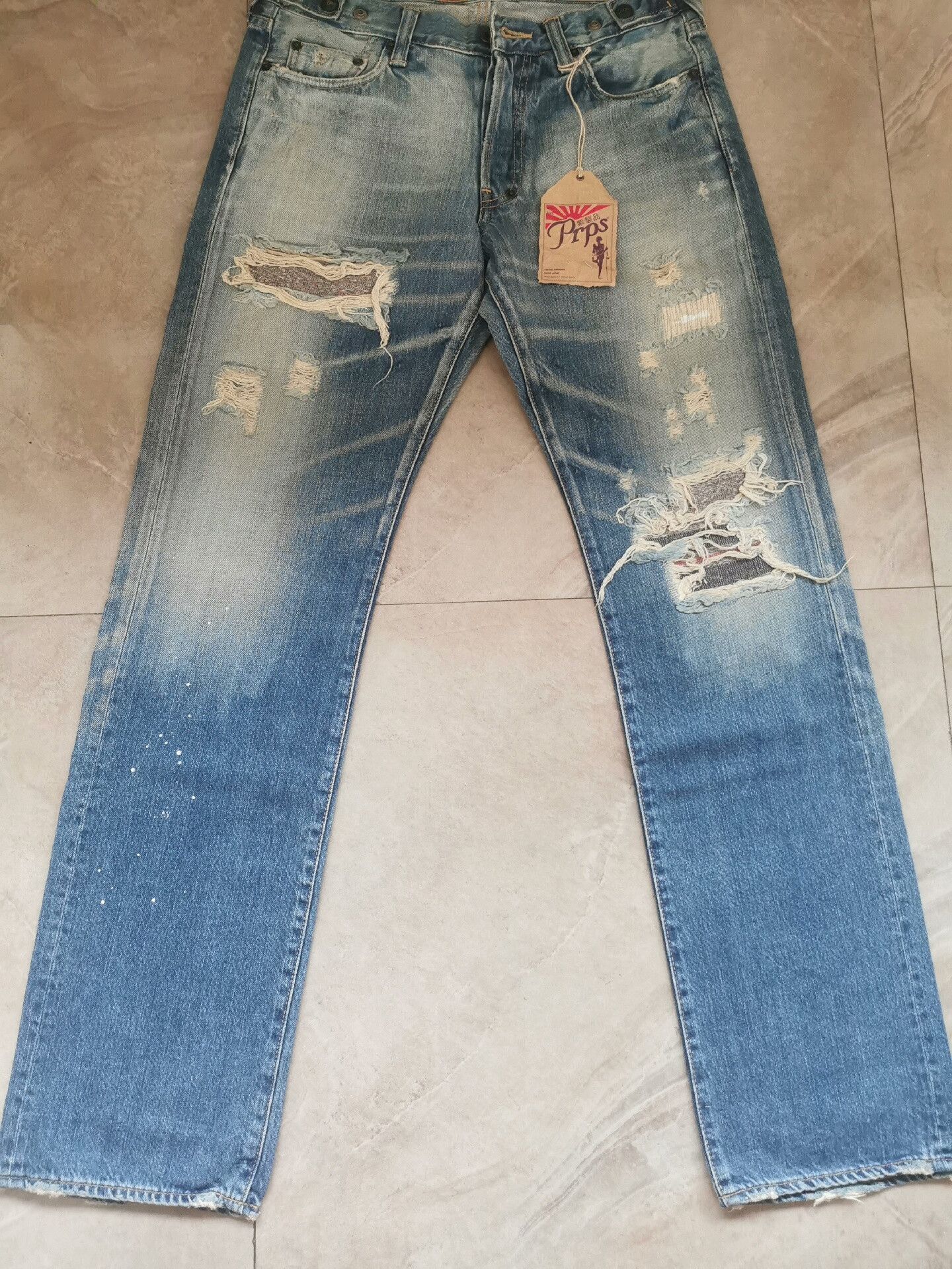 BORO Denim Purple Product Japanese Blanket Patch Jeans Size US 32 / EU 48 - 1 Thumbnail