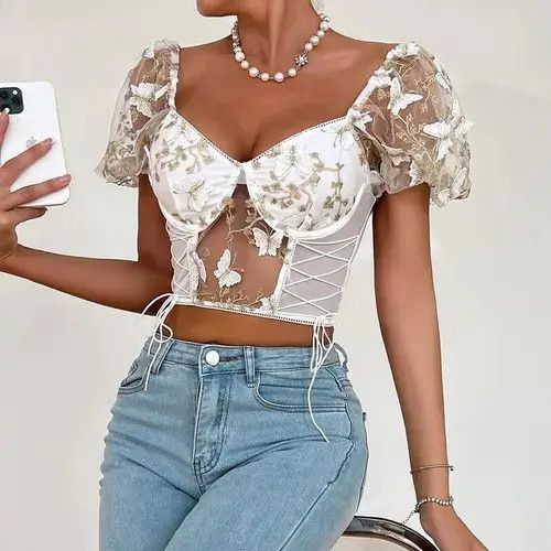Designer Yimunancy Boho Bufferfly Embroidery Size S / US 4 / IT 40 - 1 Thumbnail