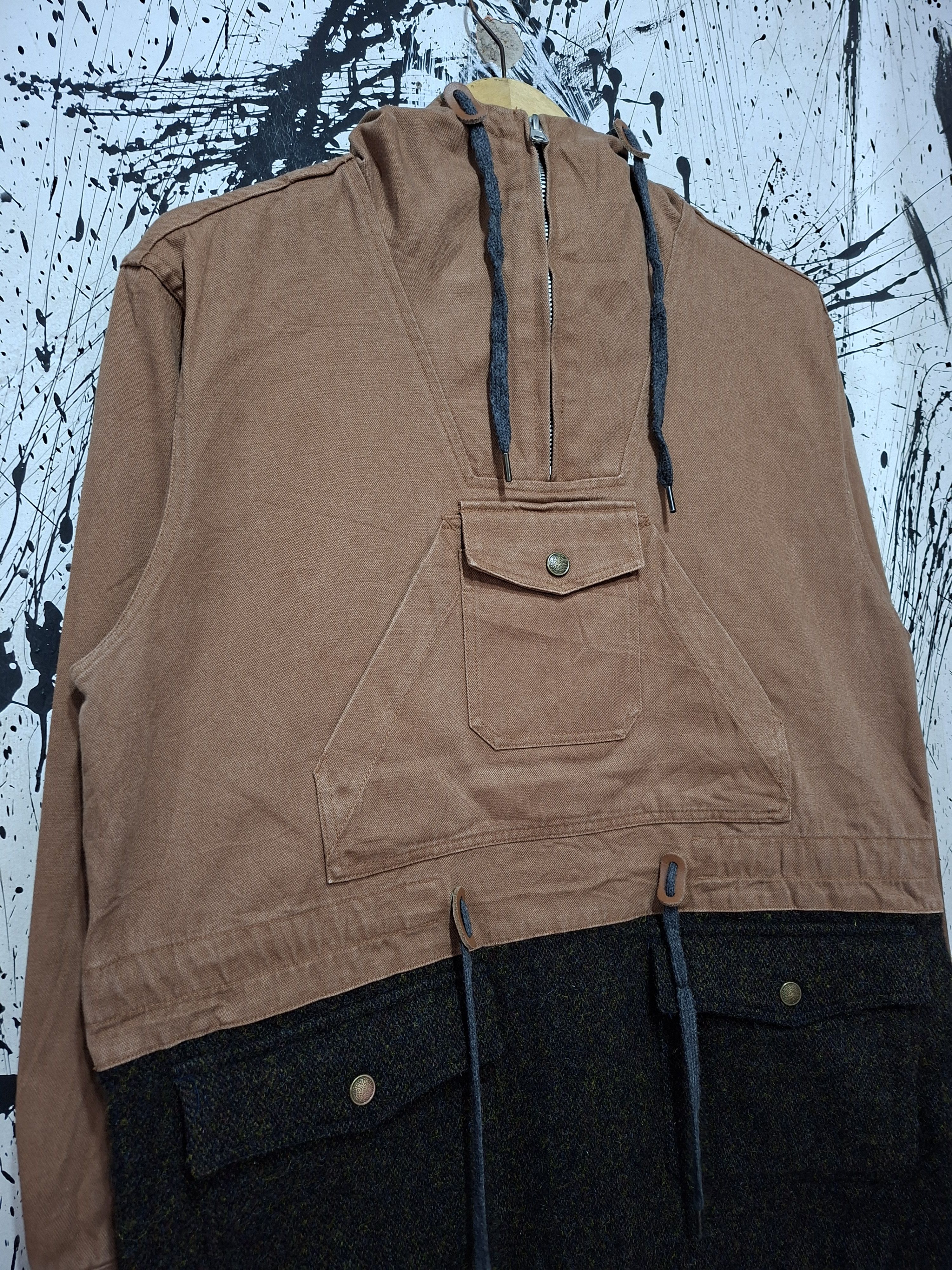 FrizmWORKS FRIMZWORKS X HARRIS TWEED COTTON WOOL ANORAK JACKET Size US M / EU 48-50 / 2 - 3 Thumbnail