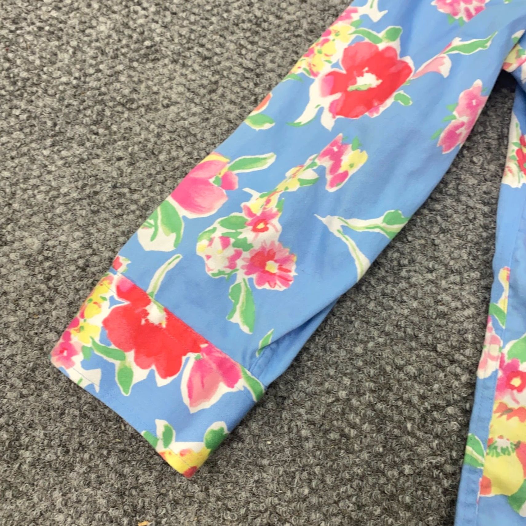 Chaps Chaps Shirt Womens Petite Medium Blue Floral 3/4 Sleeve Button Up Size M / US 6-8 / IT 42-44 - 6 Thumbnail