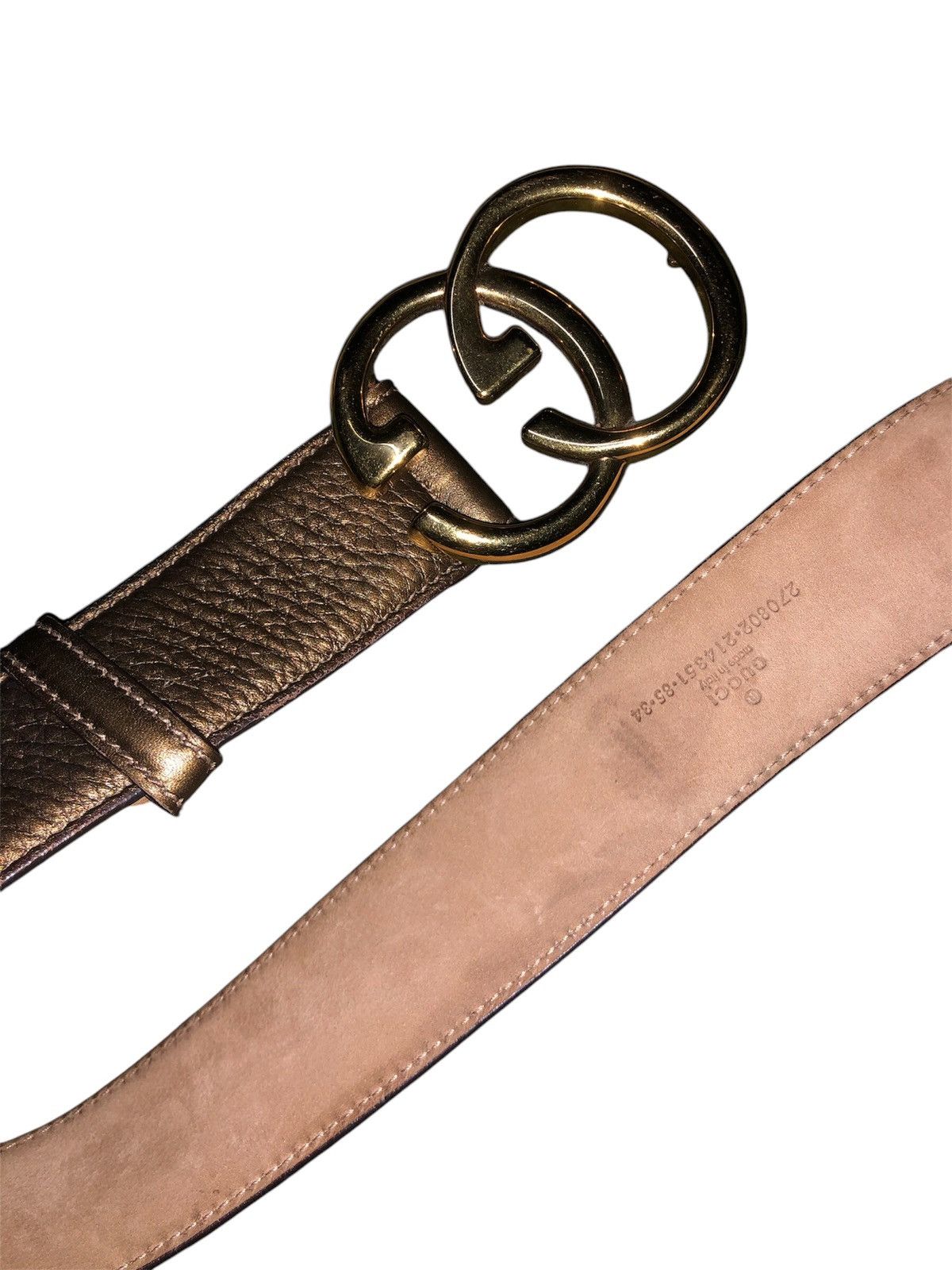 Designer × Gucci VINTAGE LEATHER BELT GUCCI 270802-214351-85-34 Size 32 - 10 Thumbnail