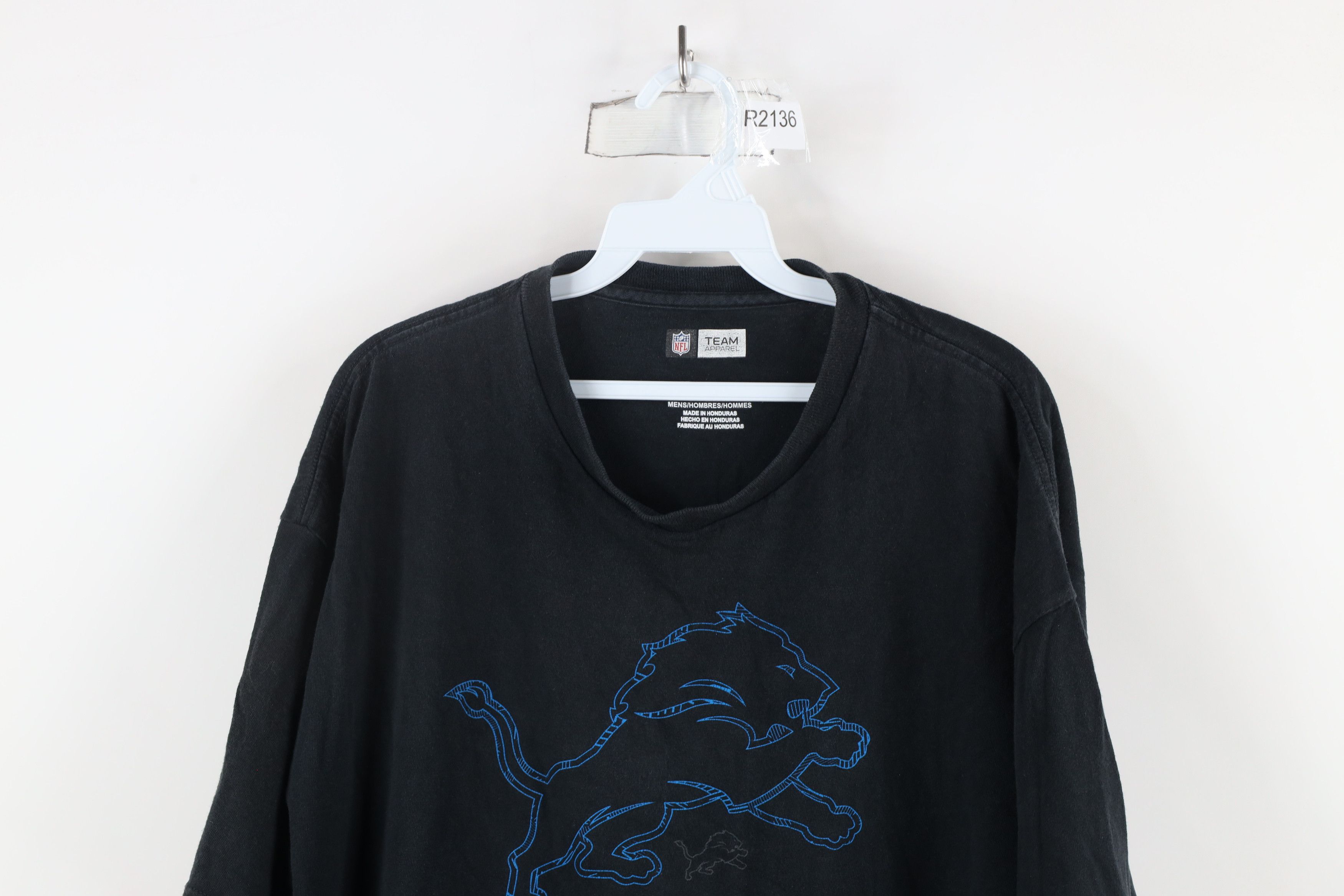 Vintage Vintage Detroit Lions Football Short Sleeve T-Shirt Black Size US XXL / EU 58 / 5 - 2 Thumbnail