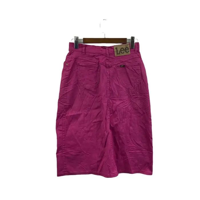 Lee Vtg LEE USA RIDERS Pink Denim Jeans Maxi Skirt Minimalist Size 28" / US 6 / IT 42 - 4 Thumbnail