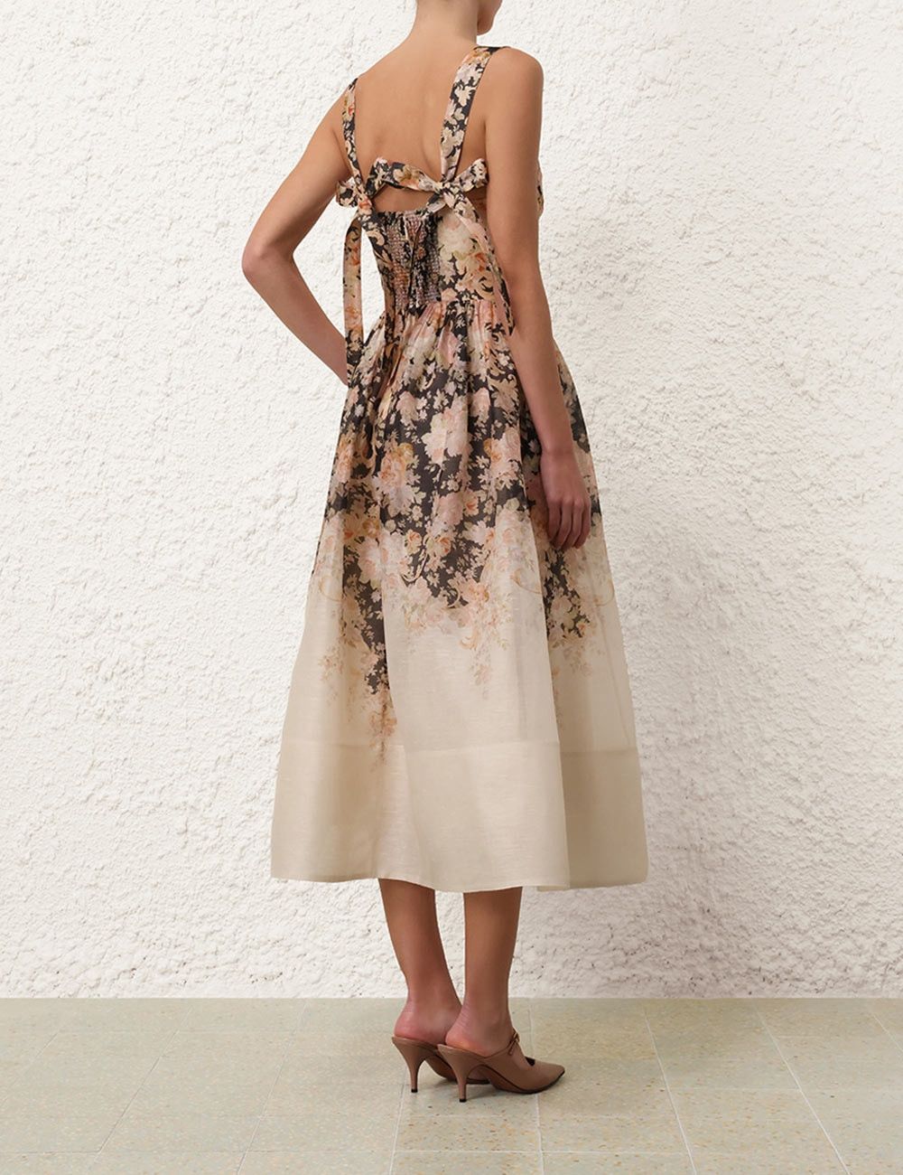 Zimmermann oc11z0925 Illustration Midi Dress in Multicolor Size L / US 10 / IT 46 - 4 Thumbnail