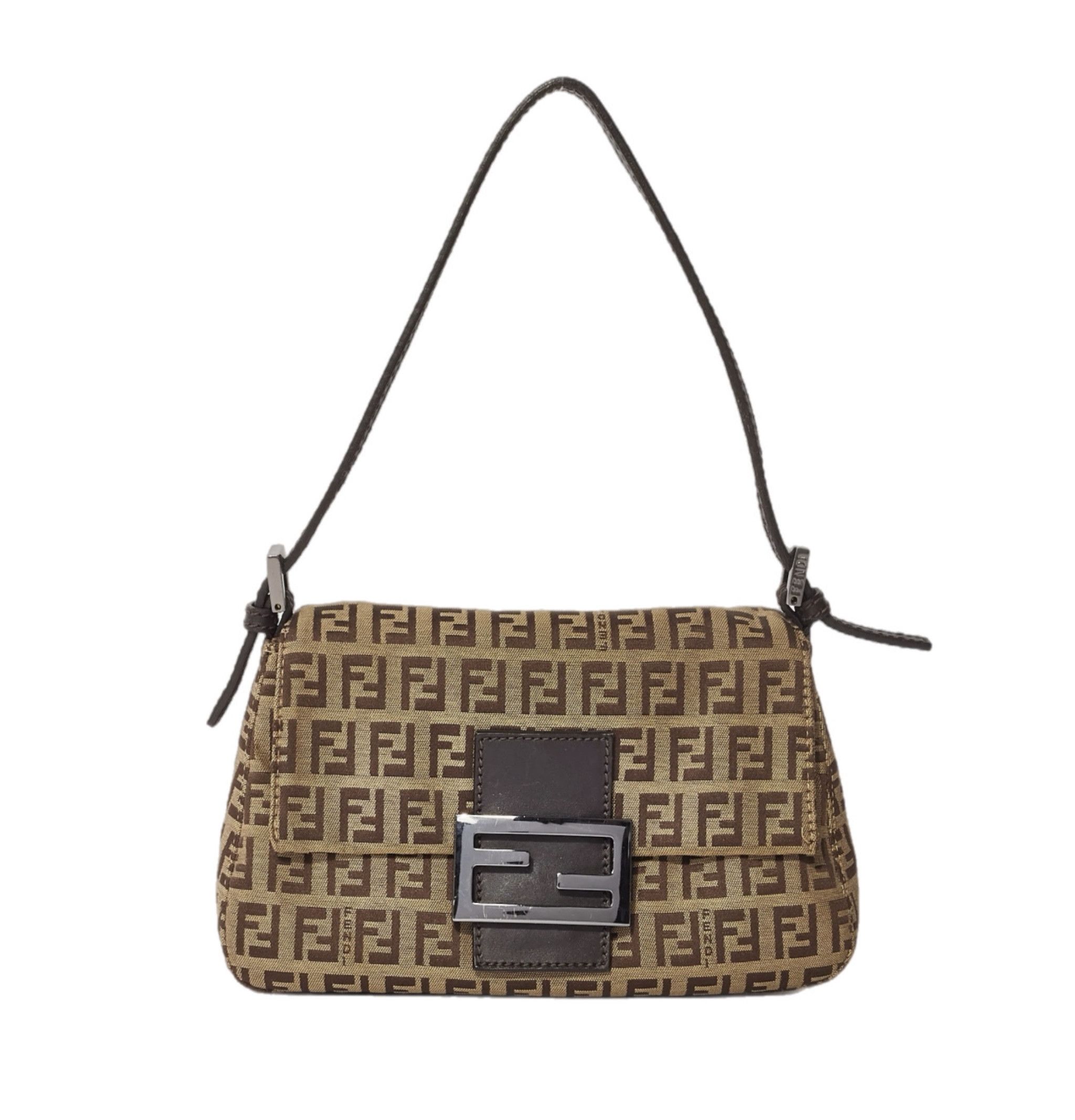 Mini Fendi Baguette Bag in Light/Dark Brown, Women's