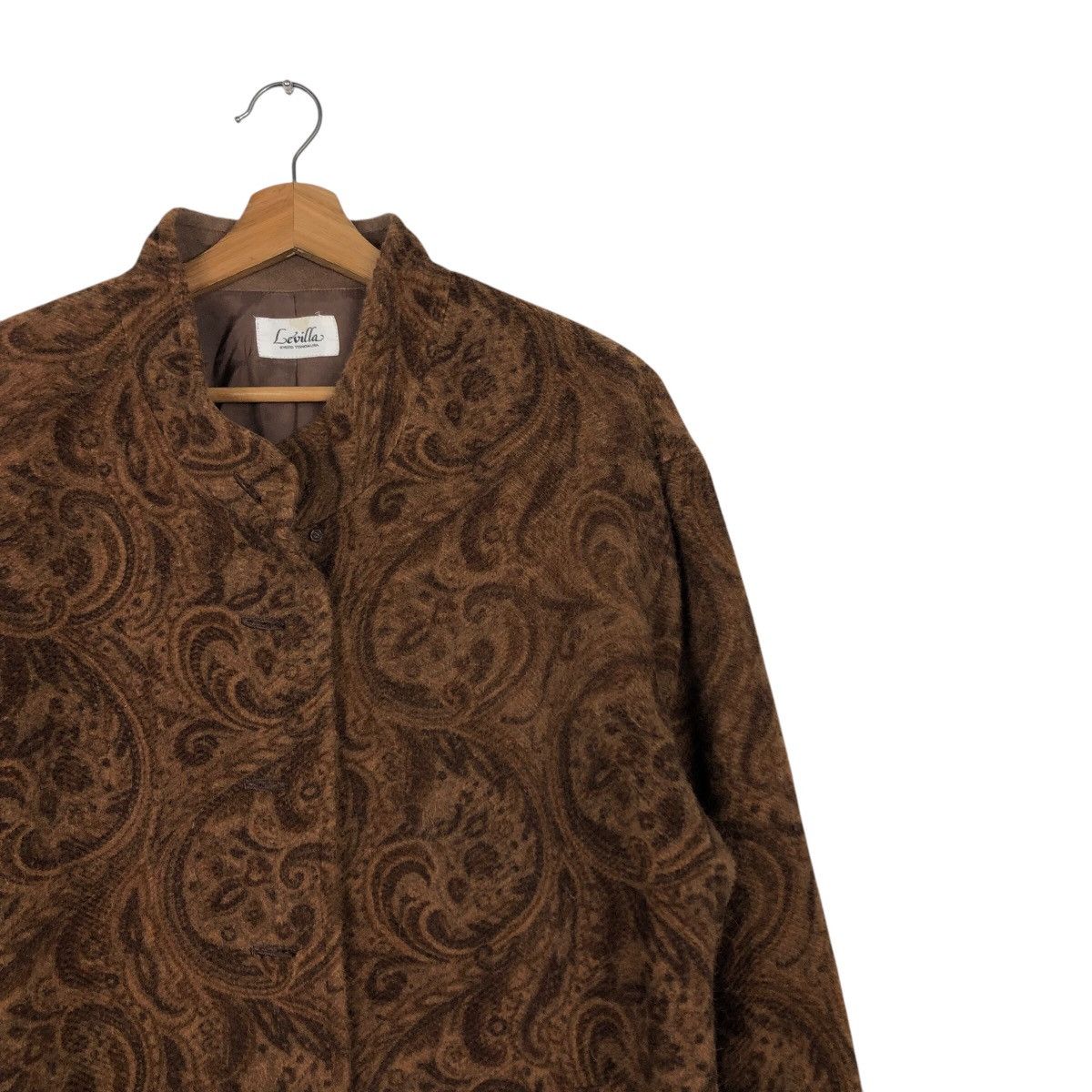 Japanese Brand Cropped Wool Biker Jacket Levilla Navajo Design IsseyMiyake Size US M / EU 48-50 / 2 - 7 Thumbnail