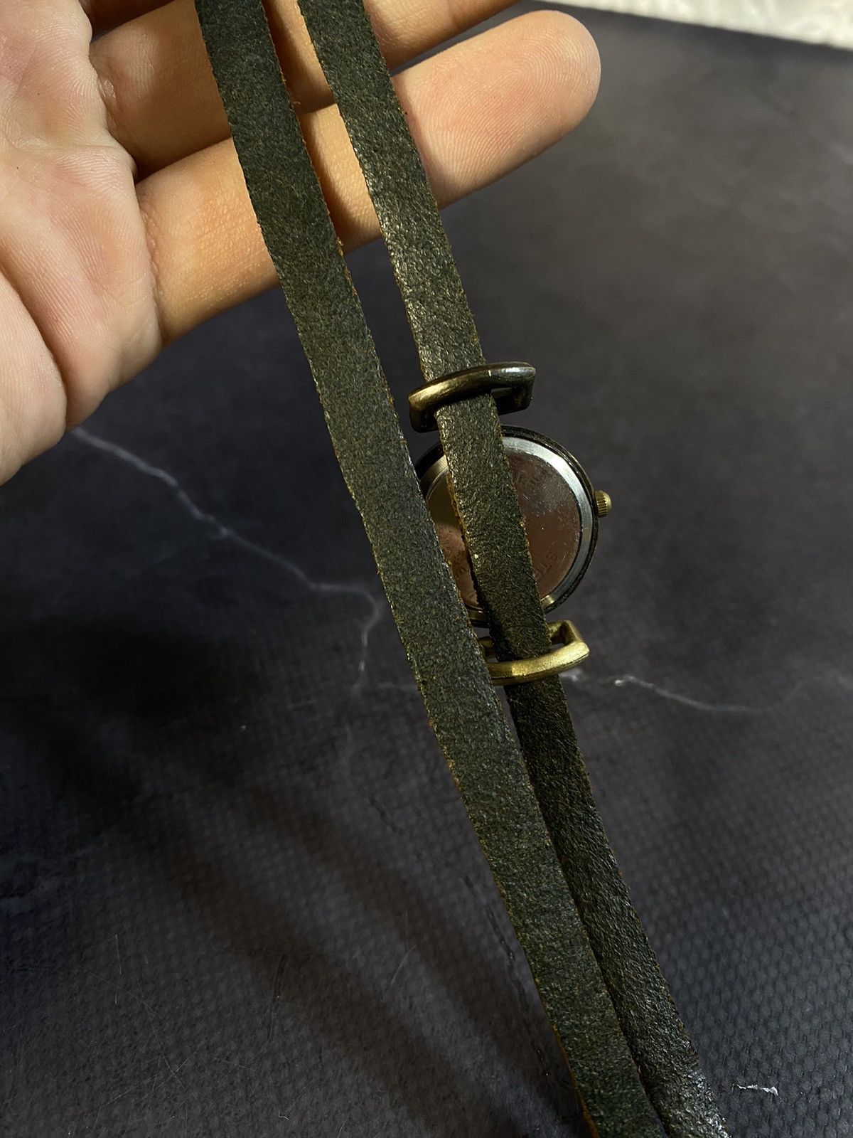 Jewelry × Vintage M&C Dual Wrap Studded Green Leather Watch Japanese Brand Size ONE SIZE - 7 Thumbnail