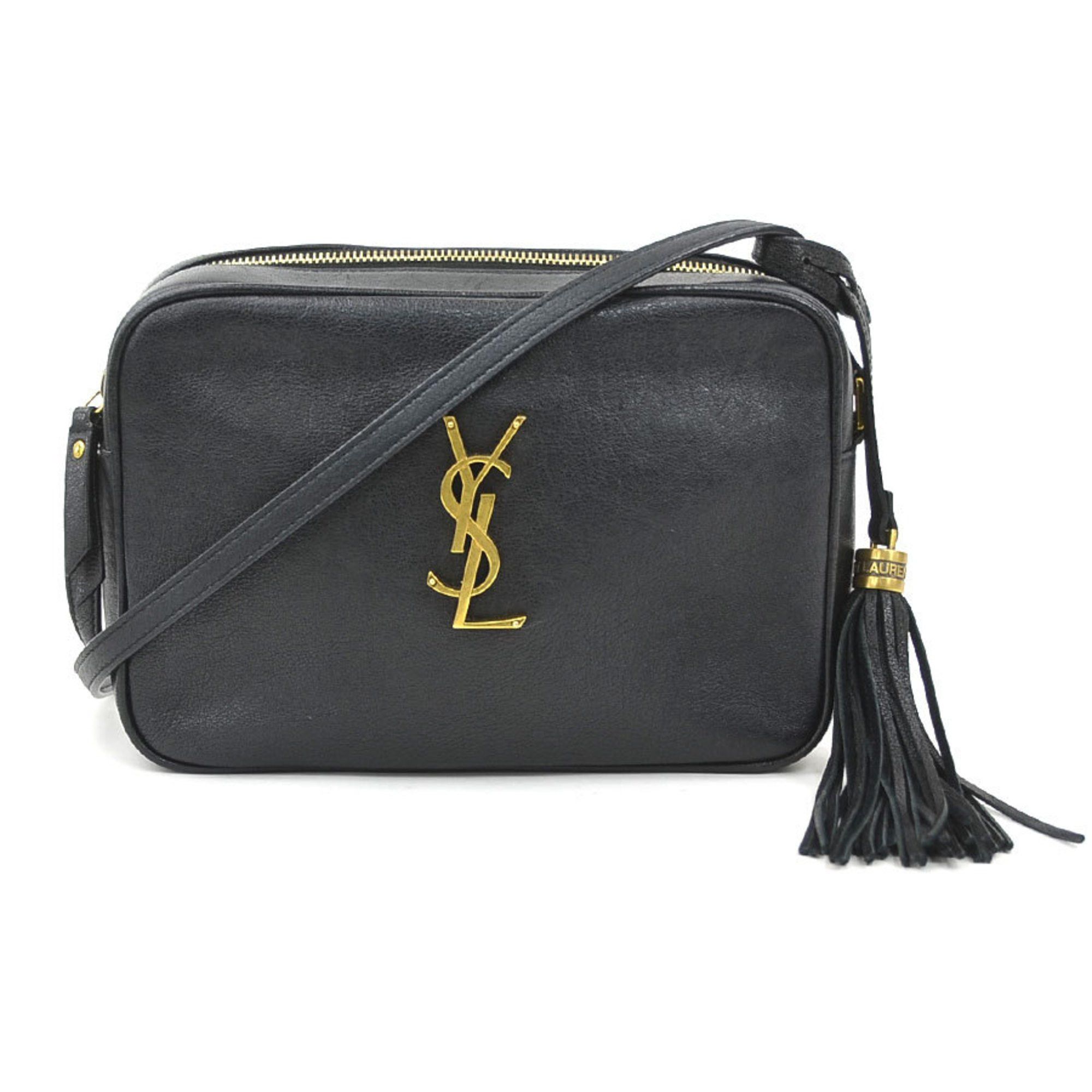 Saint Laurent Paris Saint Laurent Lou Shoulder Bag in Black and Gold Leather, Women's, 612542 90188a Size ONE SIZE - 1 Thumbnail