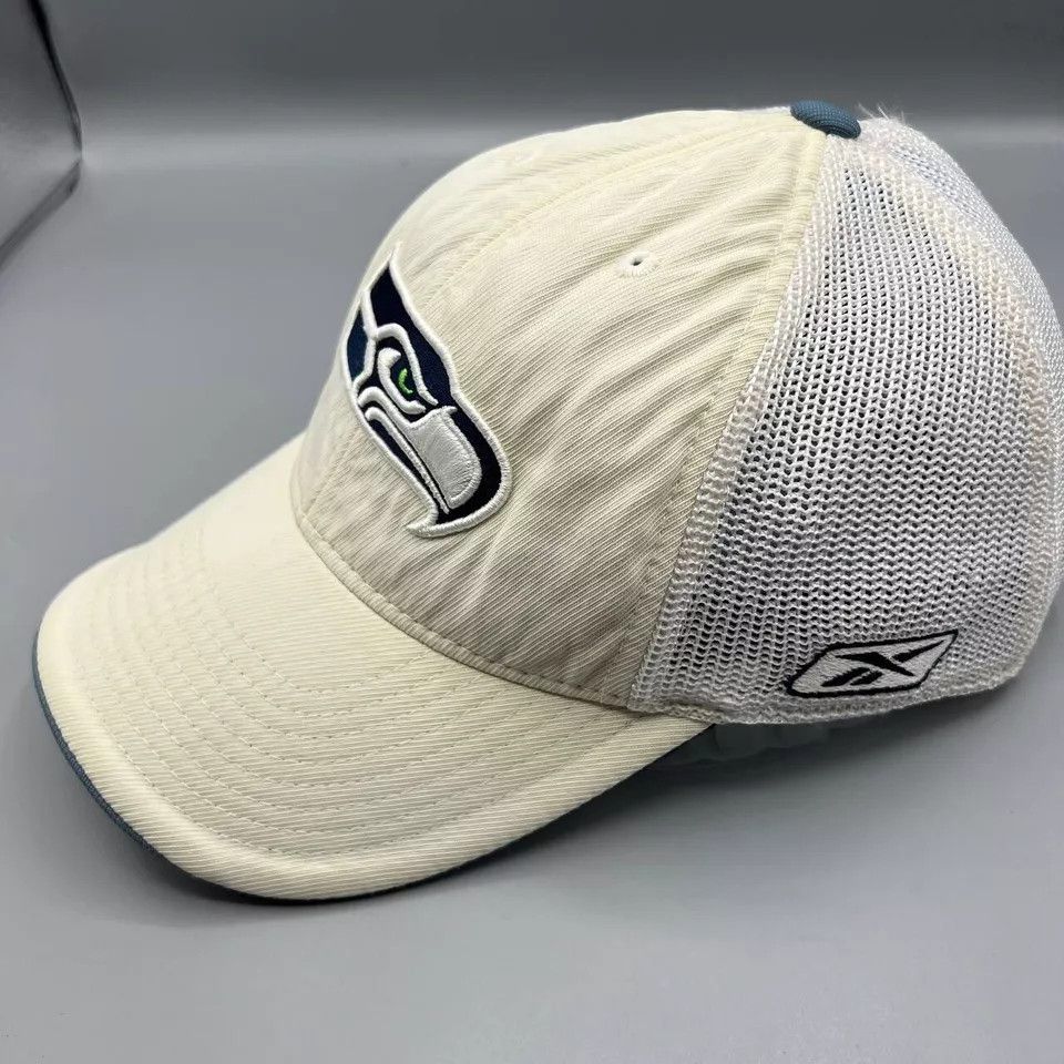 Reebok Seattle Seahawks Trucker Hat Men L-XL Reebok Stretch Fitted Size ONE SIZE - 2 Thumbnail