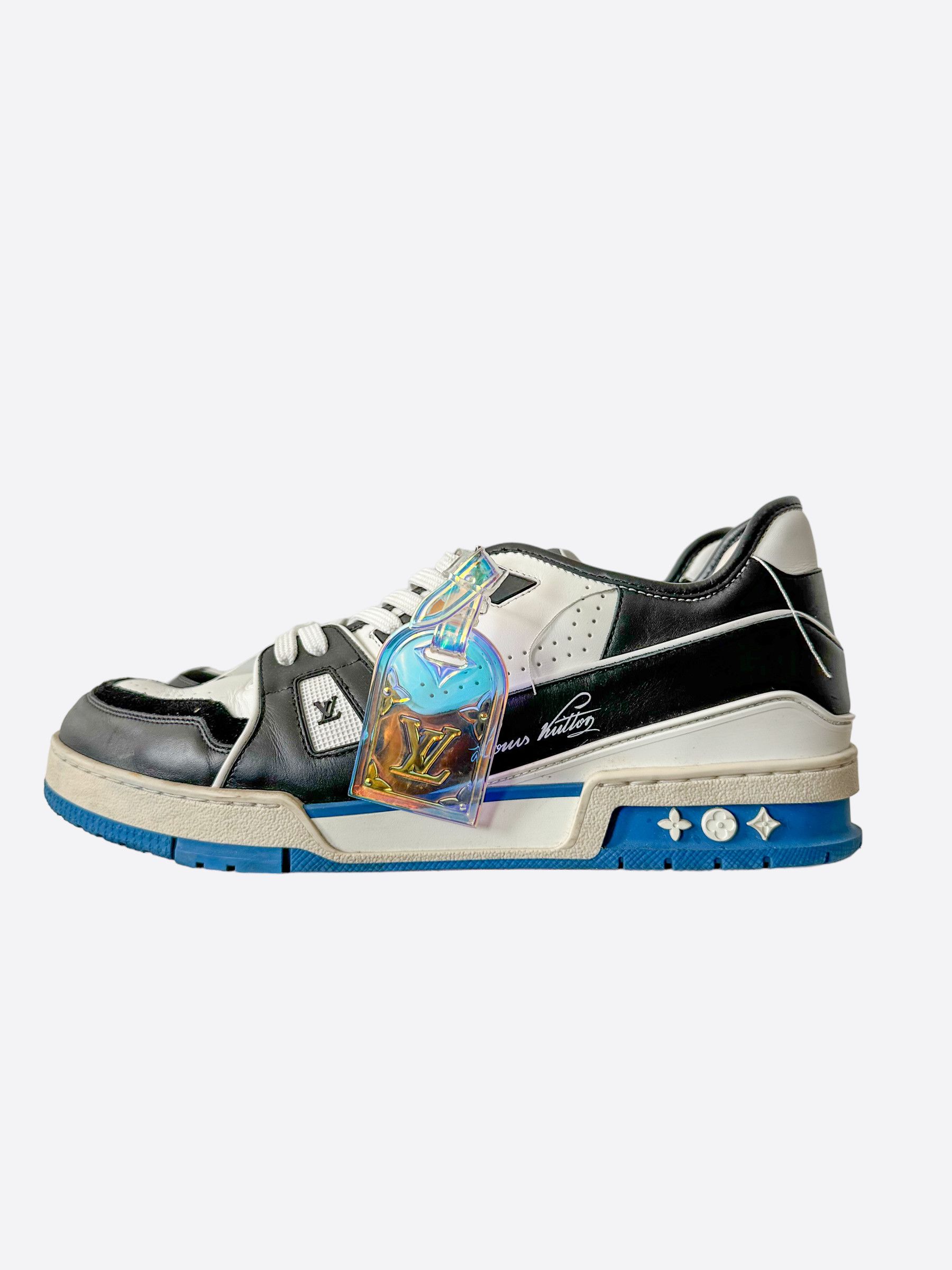 image of Louis Vuitton Black & White Prism Trainers Shoes, Men's (Size 11)