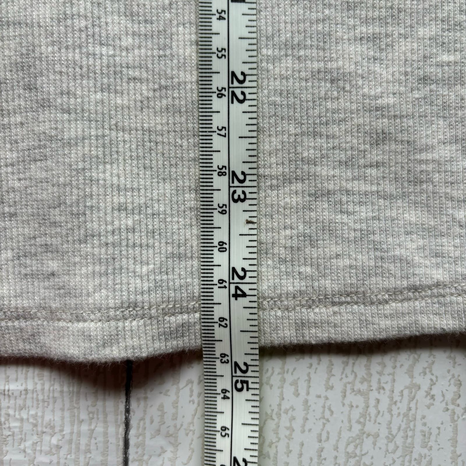 Other H Halston Marbled Gray V Neck Ribbed Shirt XS Stretch Top Size XS / US 0-2 / IT 36-38 - 8 Thumbnail