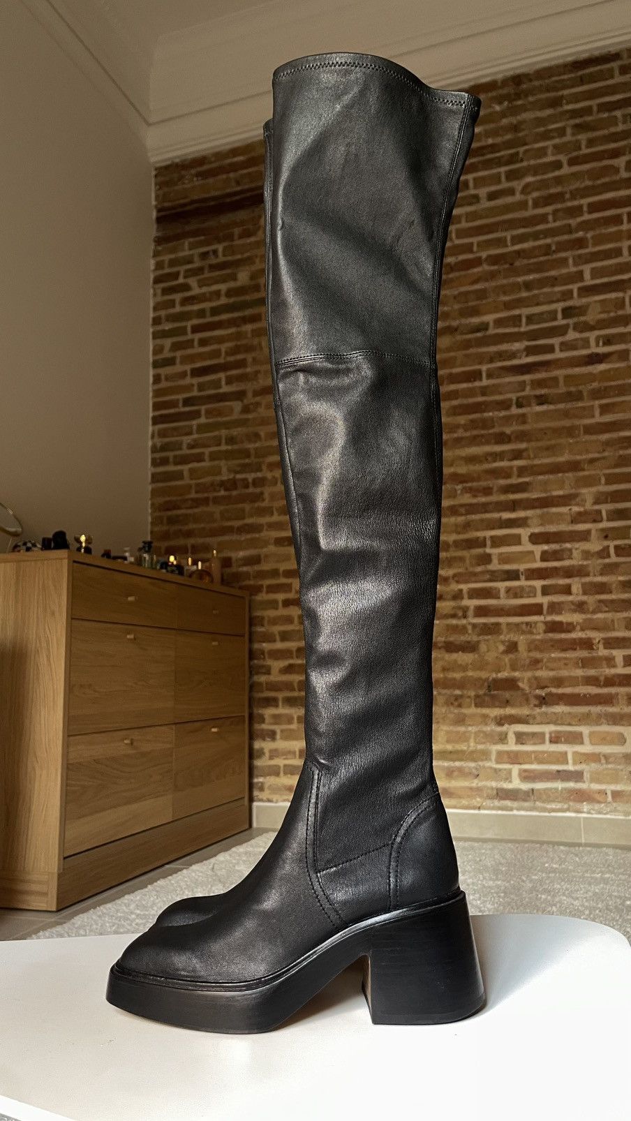 Maje Maje Black Leather Knee High Boots Size 38 Size US 8 / IT 38 - 3 Thumbnail