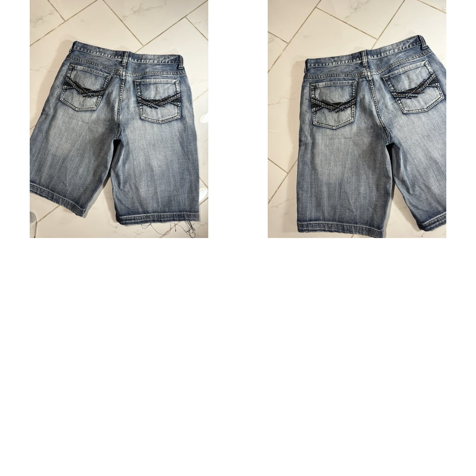 Denime VINTAGE Helix Denim Cargo Shorts 36 Men Blue Grunge 90s Skater Punk Emo Baggy Waist 36” Length 12” Size US 36 / EU 52 - 9 Thumbnail
