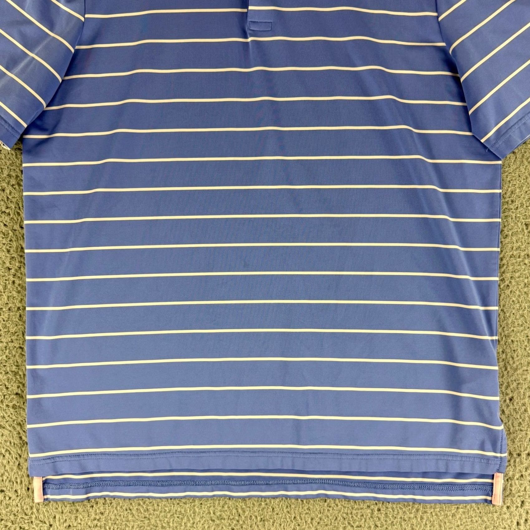 RLX Ralph Lauren RLX Ralph Lauren Polo Shirt Men L Blue Striped Wicking Performance Golf Shirt Size US L / EU 52-54 / 3 - 5 Thumbnail