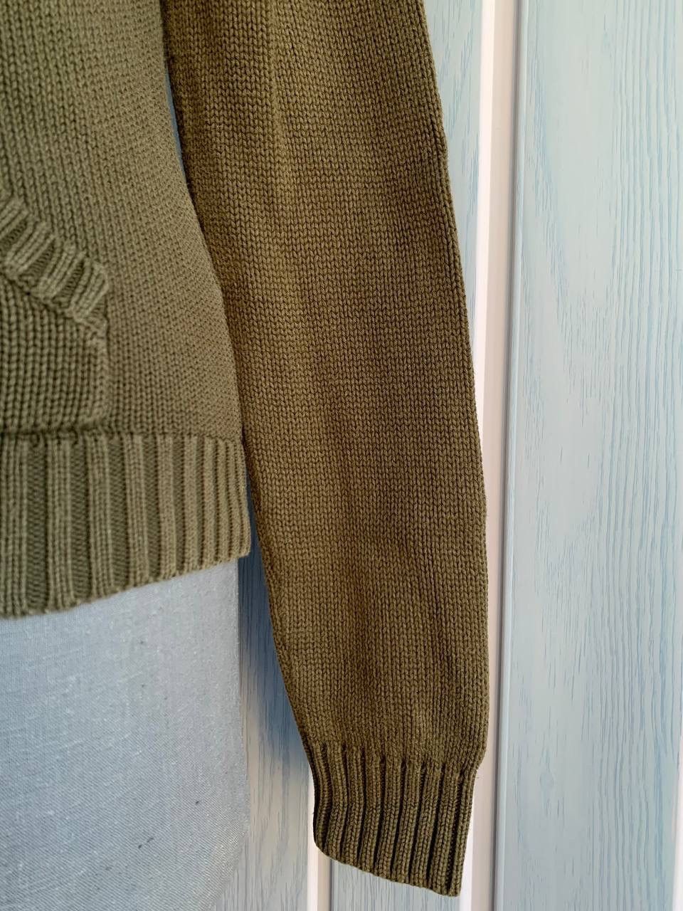 Polo Ralph Lauren × Vintage Vintage Polo Ralph Lauren Women's Green Knit Full Zip Hoodie Size S / US 4 / IT 40 - 14 Thumbnail