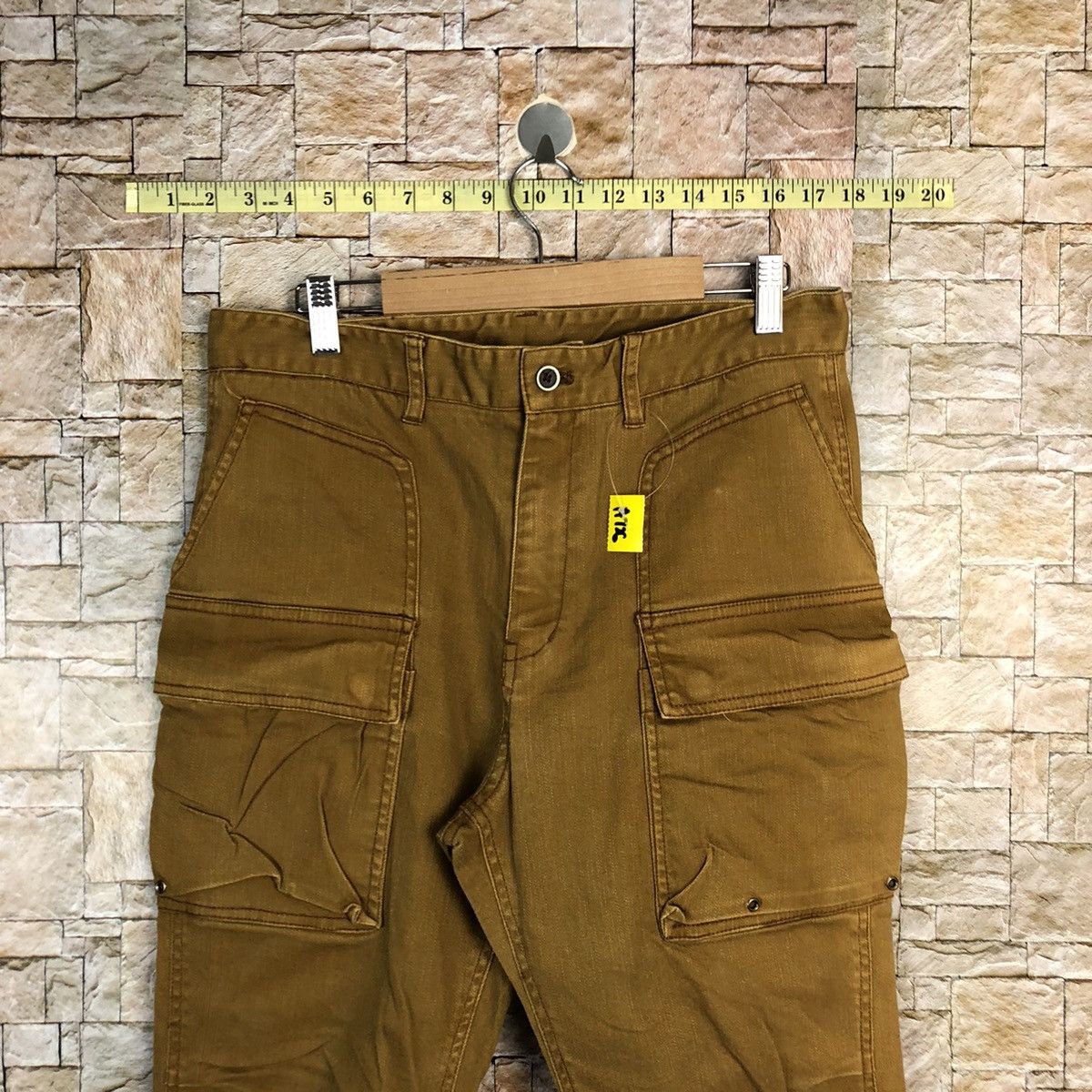 Japanese Brand Tkmixpice Brown utility Cargo big Multipocket Pants #A726 Size US 30 / EU 46 - 4 Thumbnail