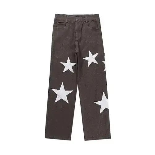 Japanese Brand Retro-style Jeans Ripped Baggy Trousers Star Harajuku style Size US 30 / EU 46 - 4 Thumbnail