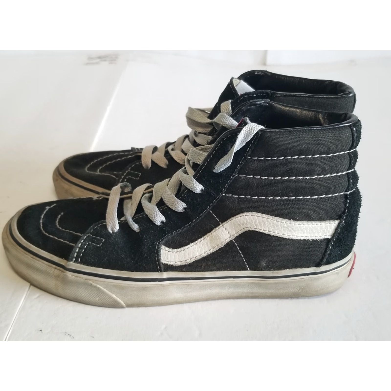Vans VANS SK8 HI Men 5 Women 6.5 Black Canvas High Top Skateboard Shoes Sk8-Hi Sneaker Skateboarding Mens Women Black/White Size S / US 4 / IT 40 - 5 Thumbnail