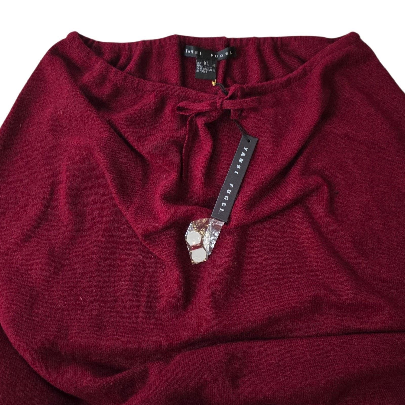 Other Yansi Fugel 100% Cashmere Maxi Skirt Burgundy Wine Size XL Size 40" / US 18 - 2 Thumbnail