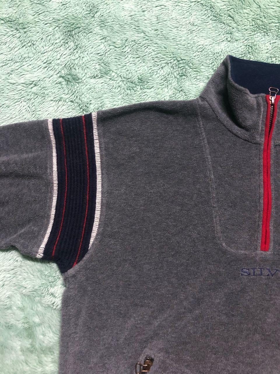 Other VINTAGE WALKING SILVY HALF ZIPPER CENTER FLEECE JACKET Size US L / EU 52-54 / 3 - 6 Thumbnail