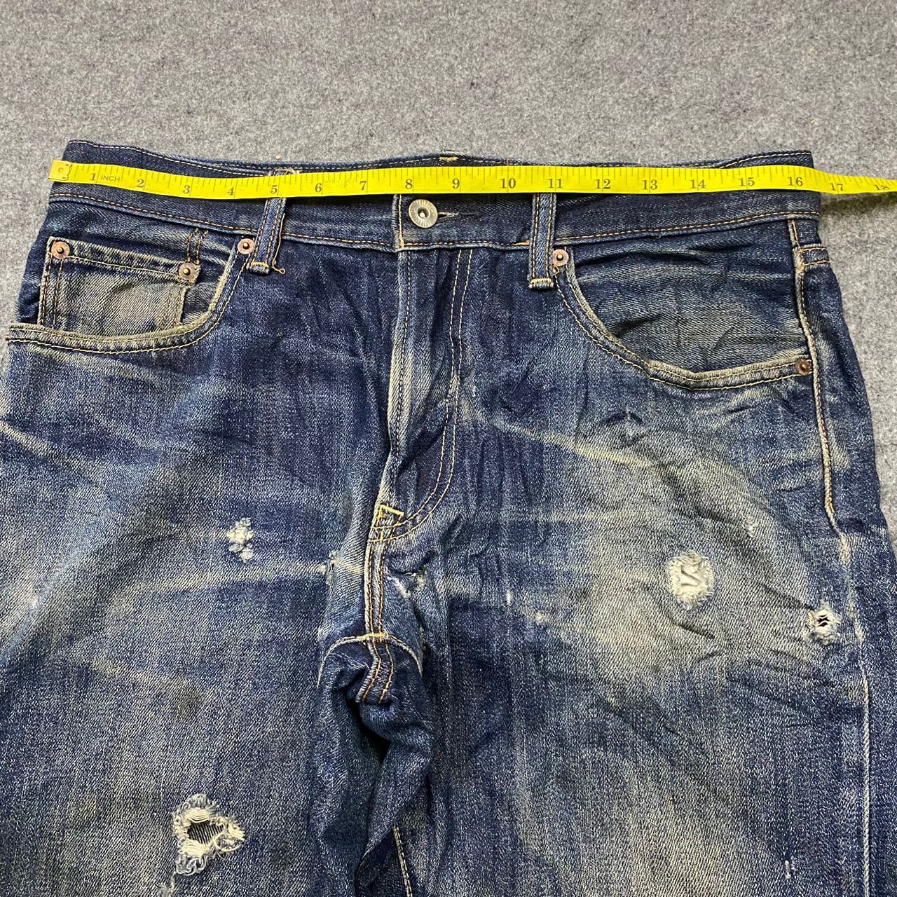 Japanese Brand Vintage Uniqlo Distressed Denim Kurt Cobain Style Size US 33 - 4 Thumbnail