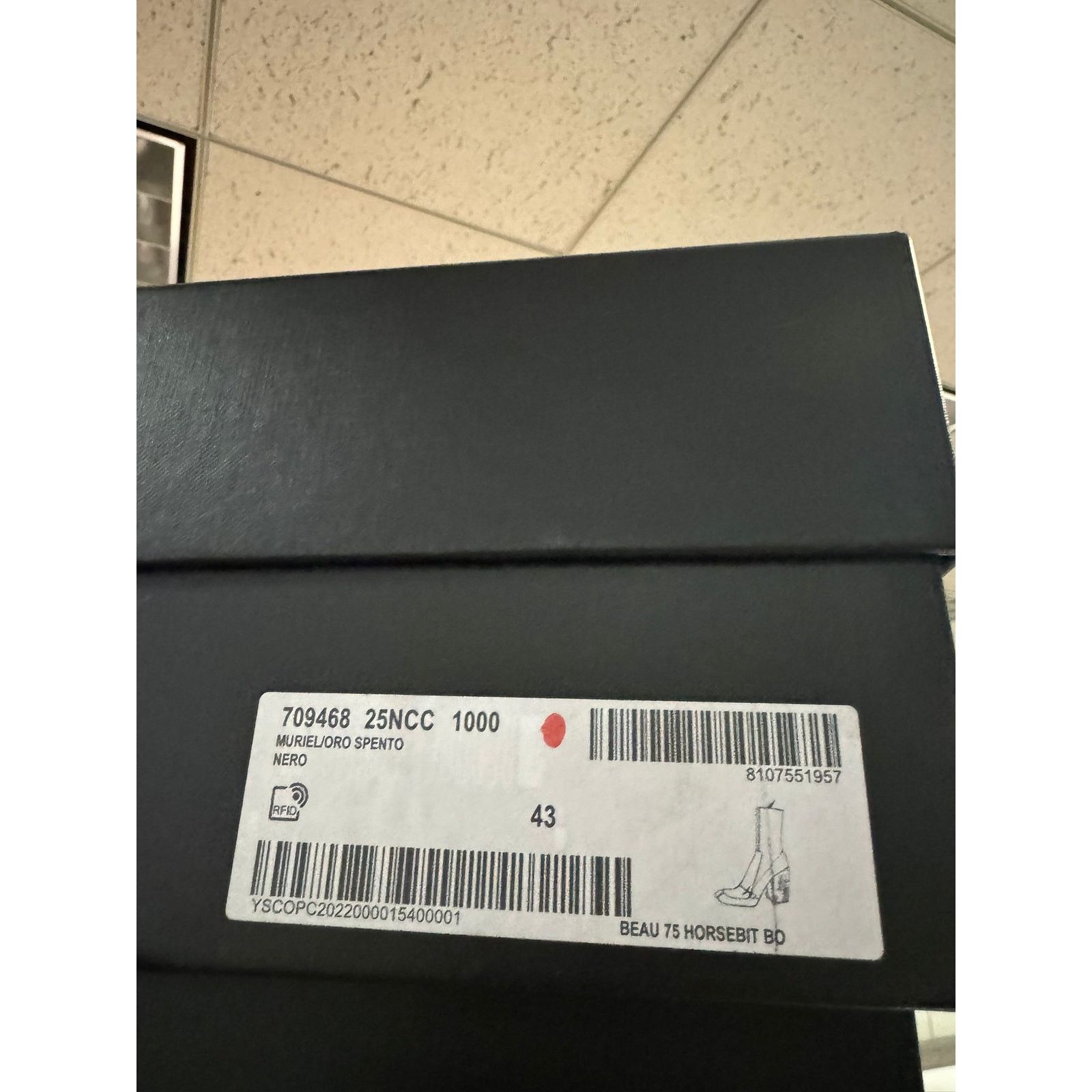 Saint Laurent Paris o1rshd1 Beau 75 Horsebit Boots in Black 43 Size US 10 / EU 43 - 22 Thumbnail