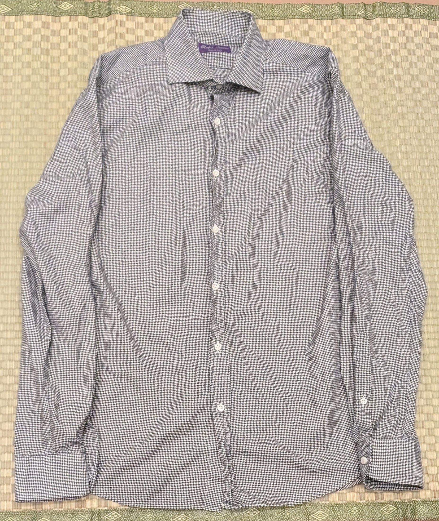 Ralph Lauren Purple Label Houndstooth Dress Shirt Size 16