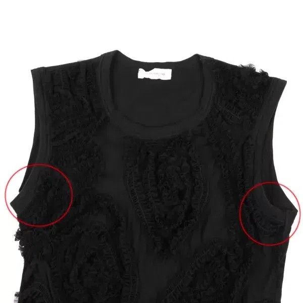 Comme des Garcons Comme Des Garcons size F Black Vintage Lace Trim Top Size L / US 10 / IT 46 - 4 Thumbnail