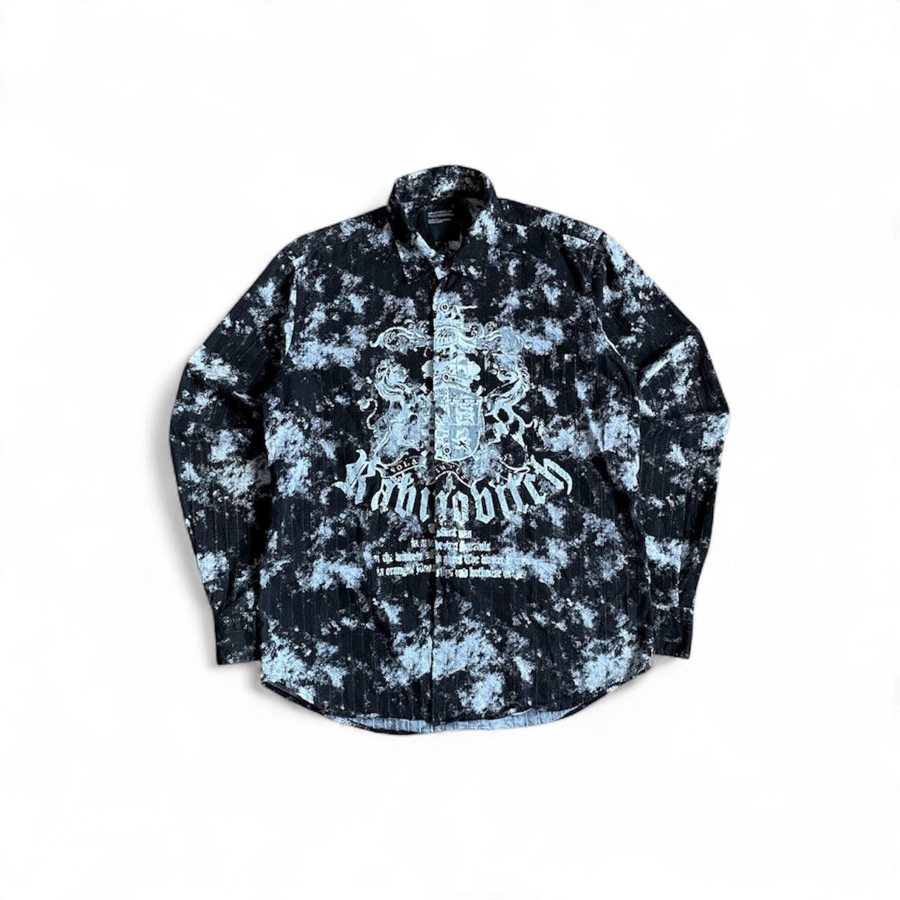 Japanese Brand black peace now button up bat collar shirt | Grailed