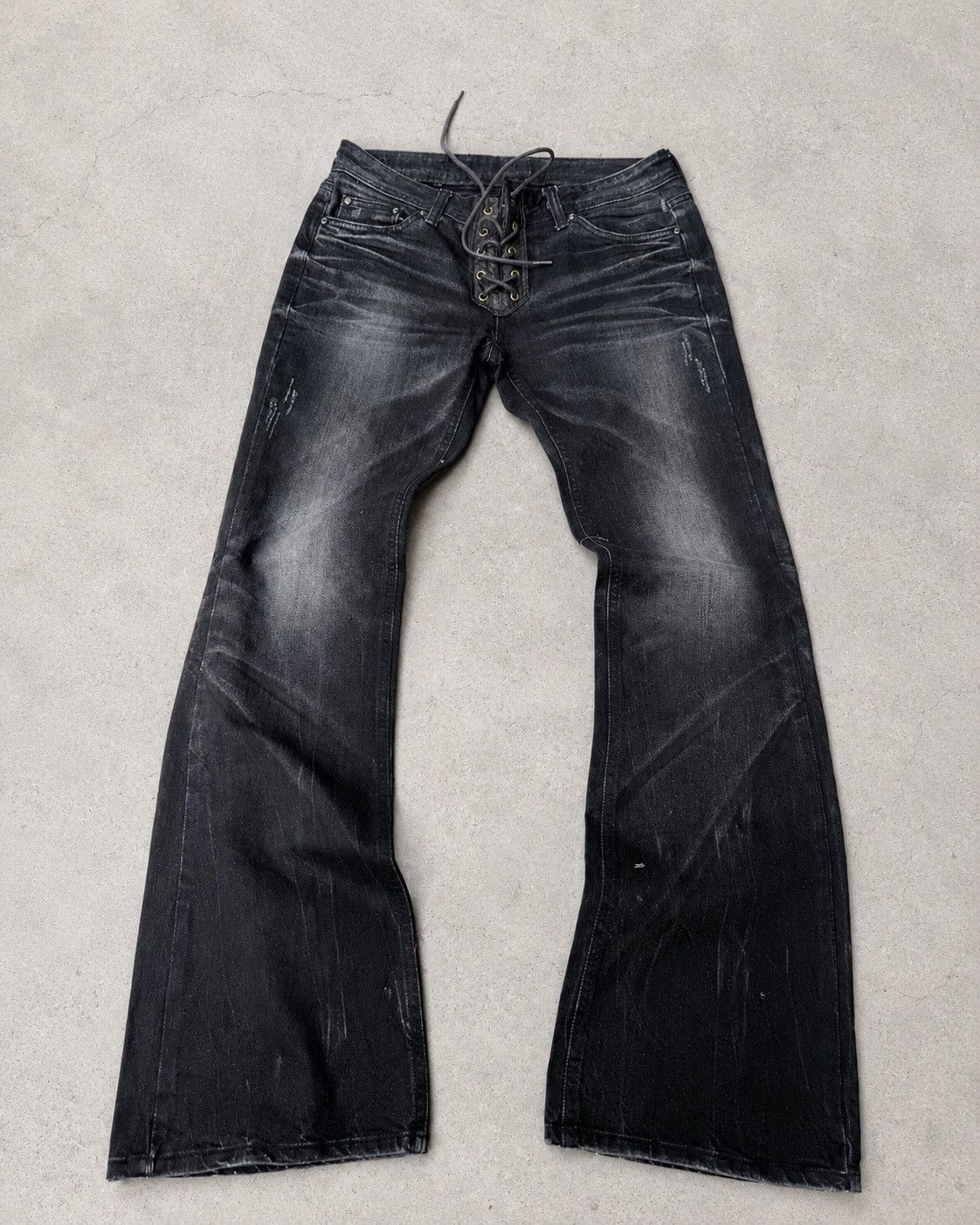 Tornado Mart TR RENOV Lace up flare jeans Size US 28 / EU 44 - 1 Thumbnail