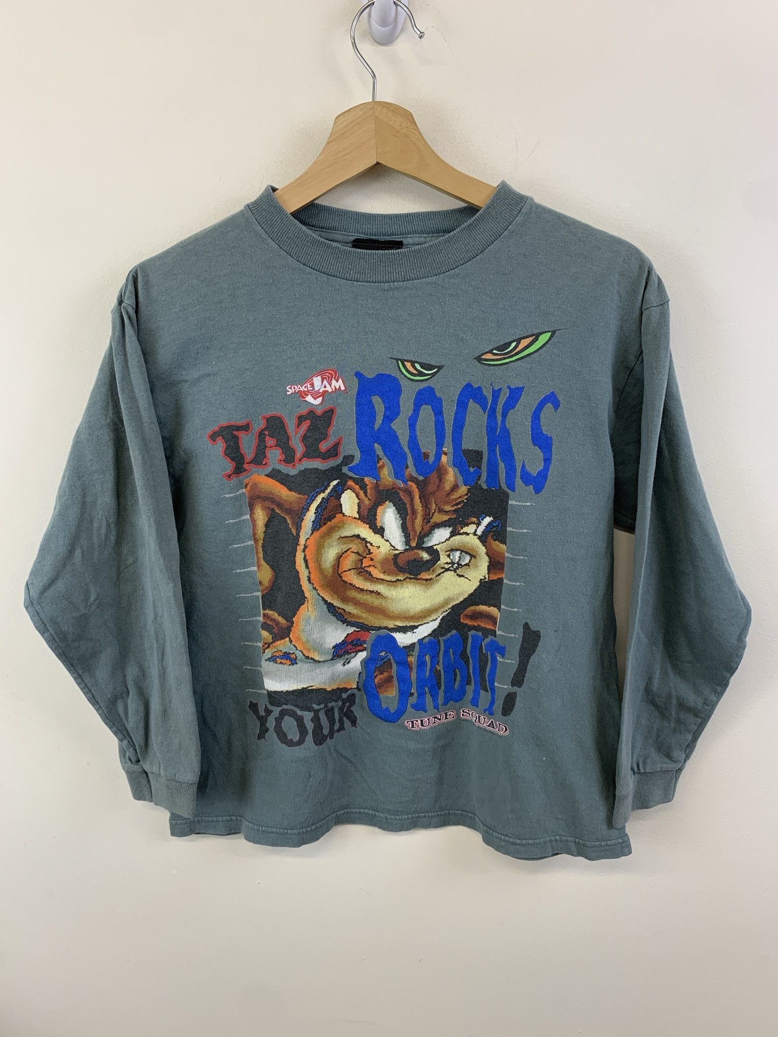 Other Vintage Space Jam Taz Rocks Longsleeve Baby Longsleeve Tee Size US S / EU 44-46 / 1 - 1 Thumbnail