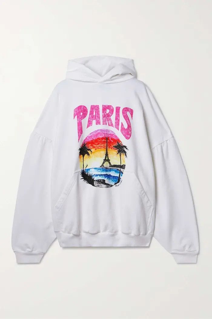 Balenciaga o1bcso1str0226 Paris Tropical Round Hoodie Oversized Multi Size US XXL / EU 58 / 5 - 1 Thumbnail