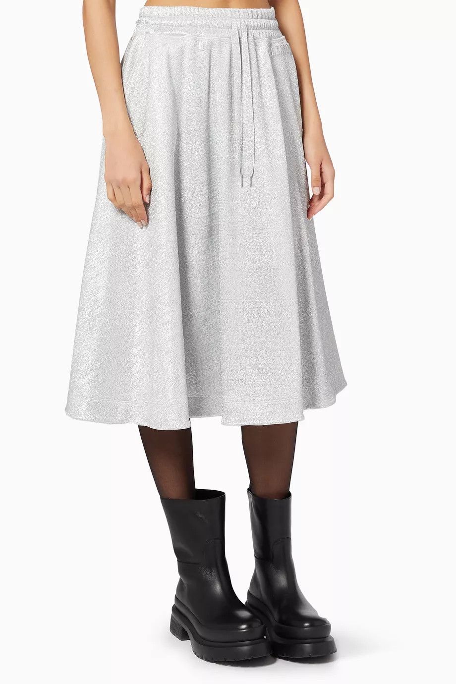 Valentino o1y0326 Midi Skirt in Silver Size 27" / US 4 / IT 40 - 1 Thumbnail