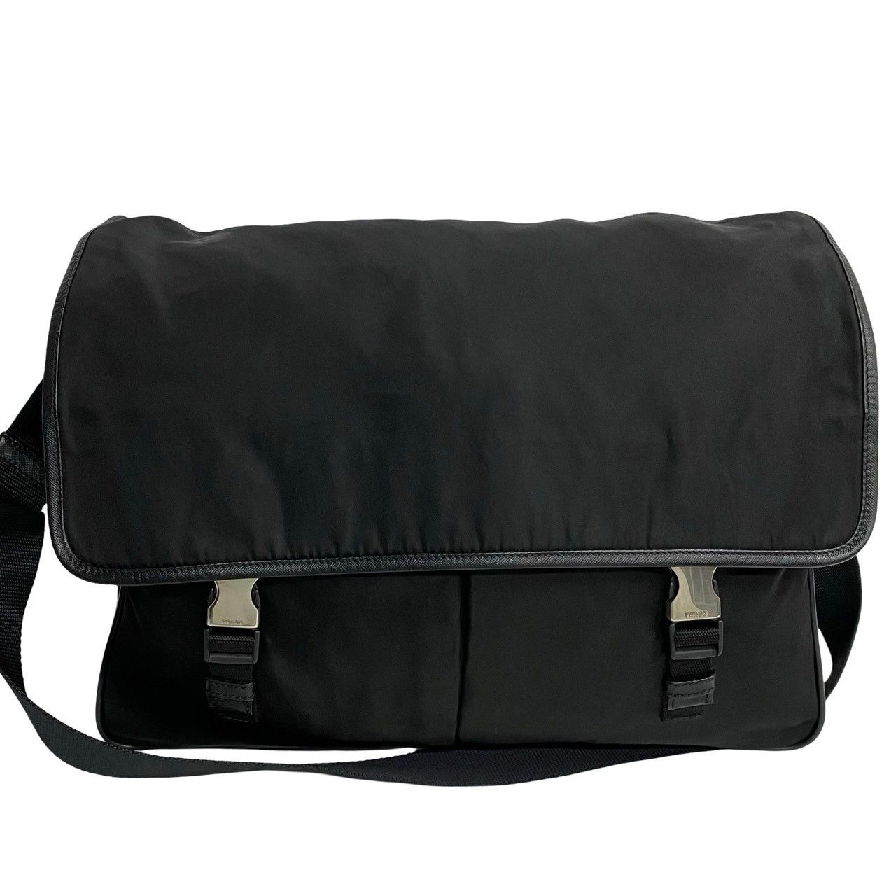 Prada Prada Tessuto Messenger Bag Canvas Crossbody Bag in Very Good Condition Size ONE SIZE - 1 Thumbnail