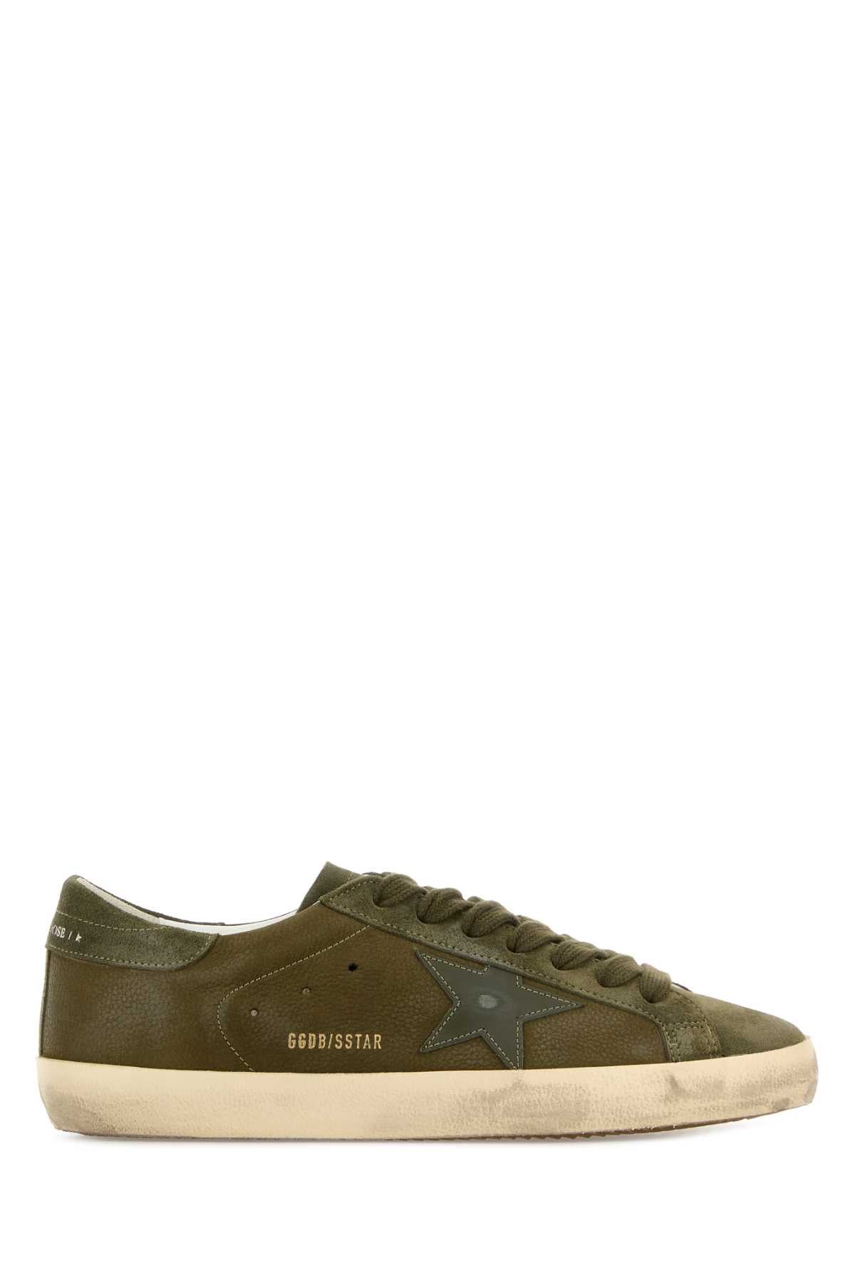 Golden Goose Army Green Suede Super Star Sneakers Size US 7 / EU 40 - 1 Thumbnail