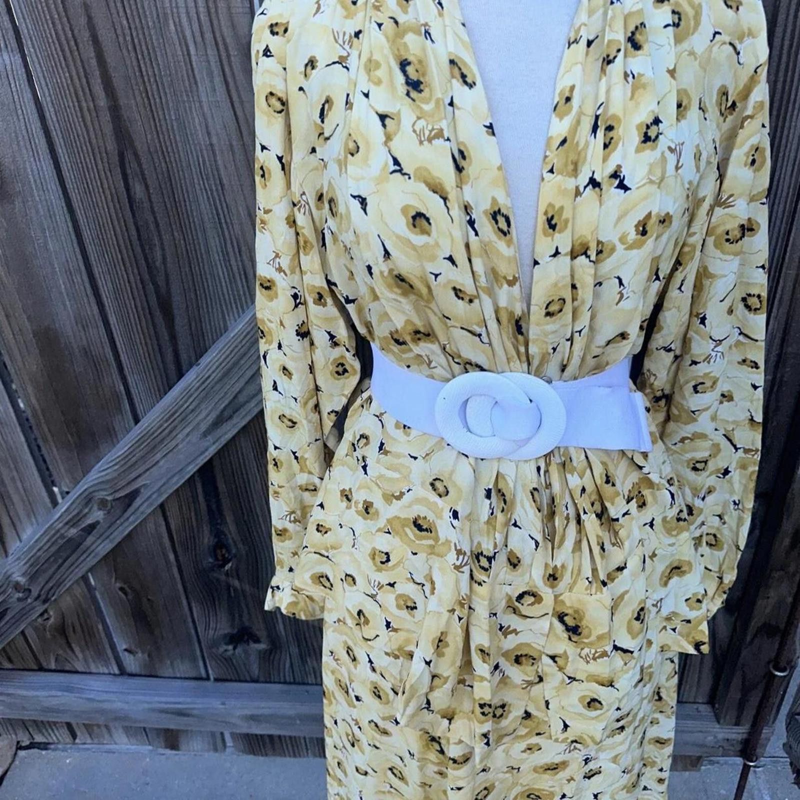 Evan Picone Evan-Picone Blouse Skirt Set Floral Size Large Size 32" / US 10 / IT 46 - 2 Thumbnail