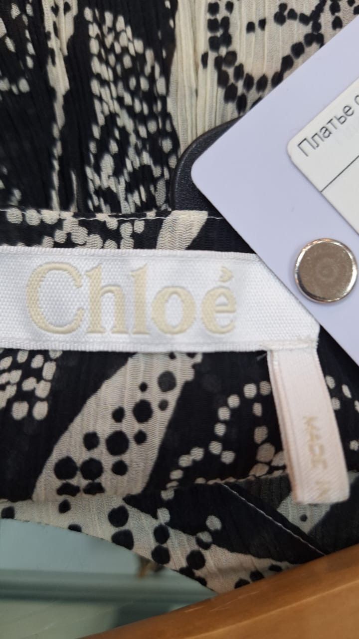Chloe CHLOE MINI FLORAL 2018 Dress in Cotton & Silk, black & white Size S / US 4 / IT 40 - 11 Thumbnail