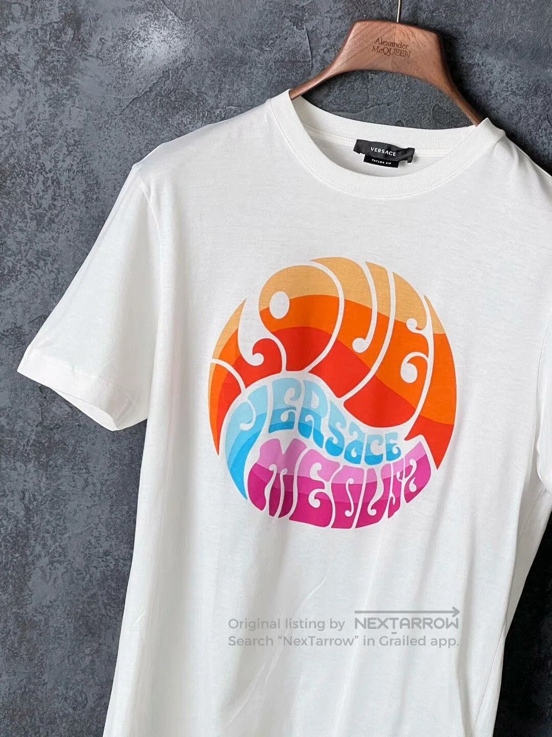 Versace VERSACE Multi Logo Print Cotton Tee. Size US S / EU 44-46 / 1 - 4 Thumbnail