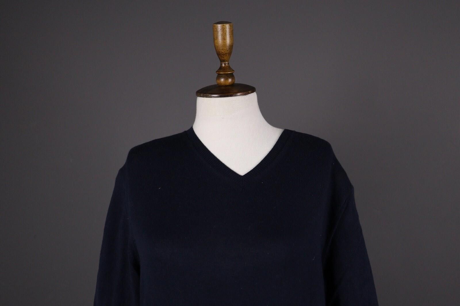 Designer Burberry London Blue Cotton Knit Short Sleeve Sweater Size M Size M / US 6-8 / IT 42-44 - 2 Thumbnail