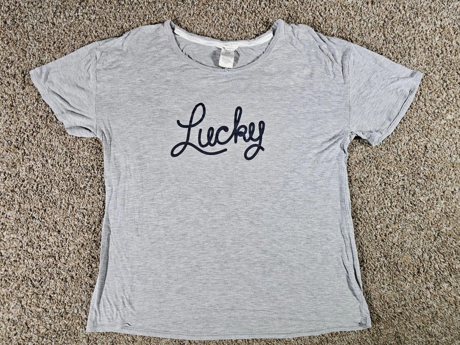 Lucky Brand Lucky Brand Shirt Womens Medium Gray Short Sleeve Stretch Size M / US 6-8 / IT 42-44 - 1 Thumbnail