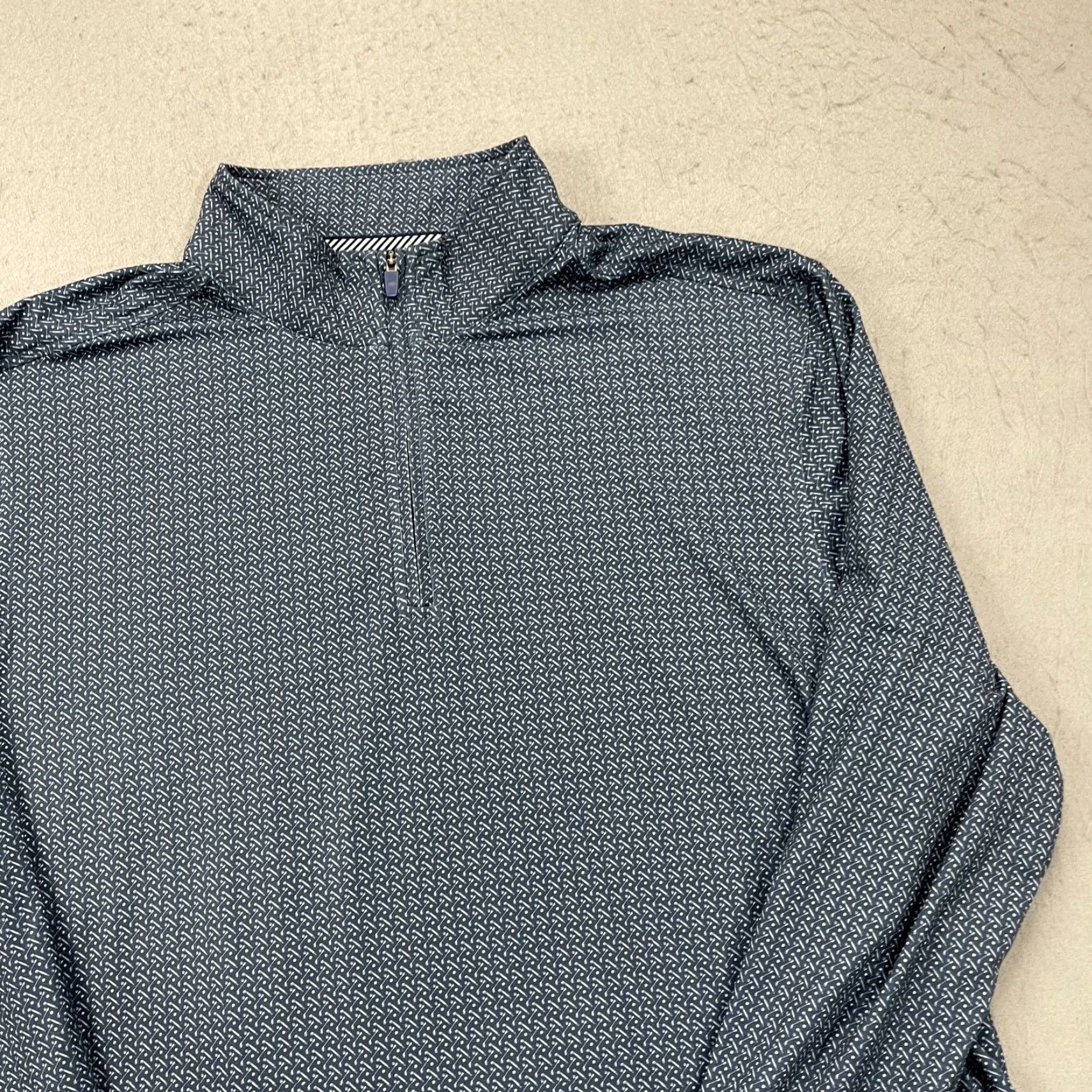 Southern Tide Southern Tide Jacket Mens L Blue Golf 1/4 Zip Pullover - Basic Jacket, Activewear, Casual, Classic Fish Theme - Size L Mens Size US L / EU 52-54 / 3 - 3 Thumbnail
