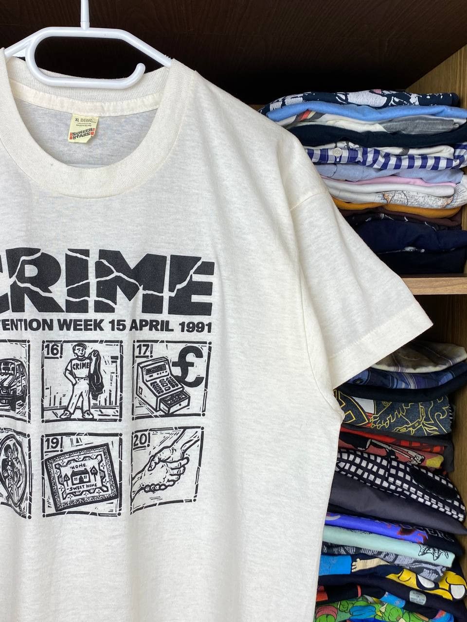 Vintage Vintage Crime Prevention Week 1991 Graphic 90s Tee Size US XL / EU 56 / 4 - 3 Thumbnail