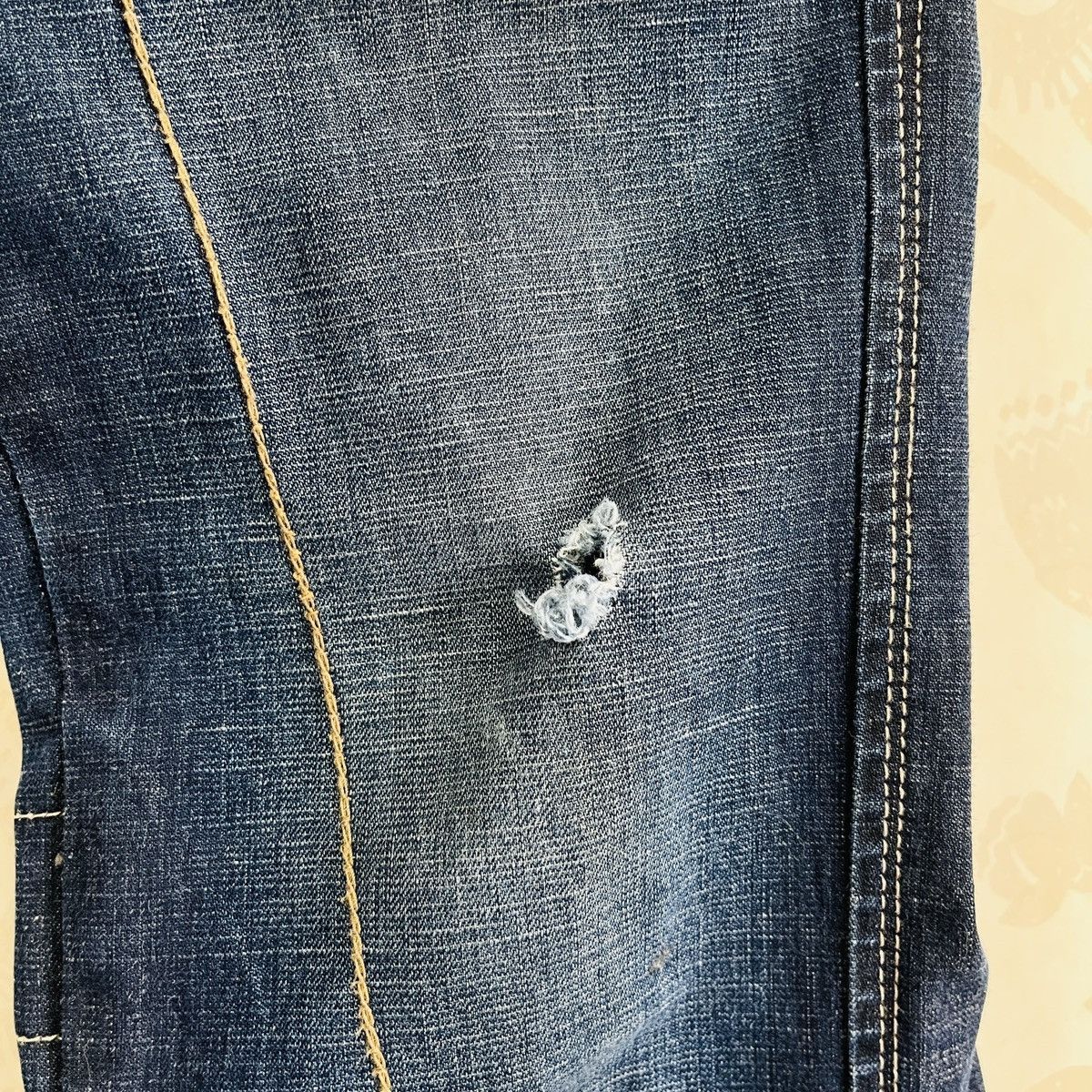 Marithe + Francois Girbaud Spectacular MFG Flared Bondage Heavy Denim Jeans Size US 30 / EU 46 - 14 Thumbnail
