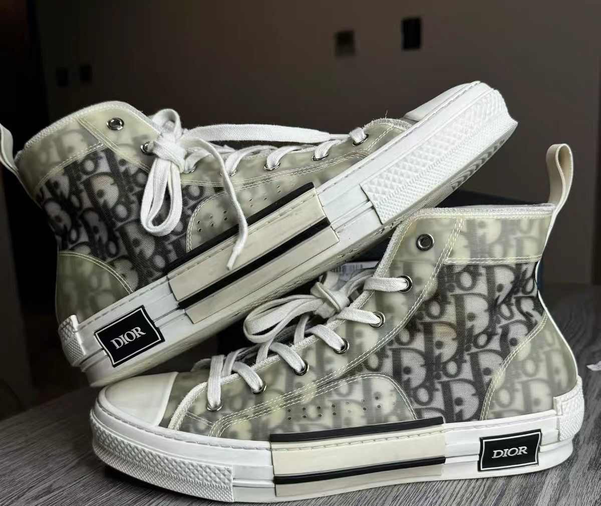 Dior Dior B23 Oblique High Top Sneakers Size 40 Size US 10 / EU 43 - 2 Thumbnail