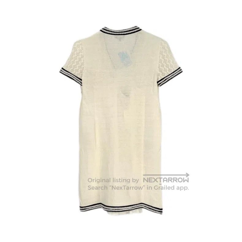 Chanel Chanel Beige mulberry silk knitted short-sleeved dress Size XXS / US 00 / IT 34 - 2 Thumbnail