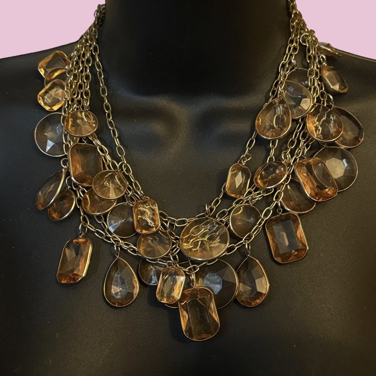 J.Crew J.Crew multi chain chunky amber stones statement necklace Size ONE SIZE - 1 Thumbnail