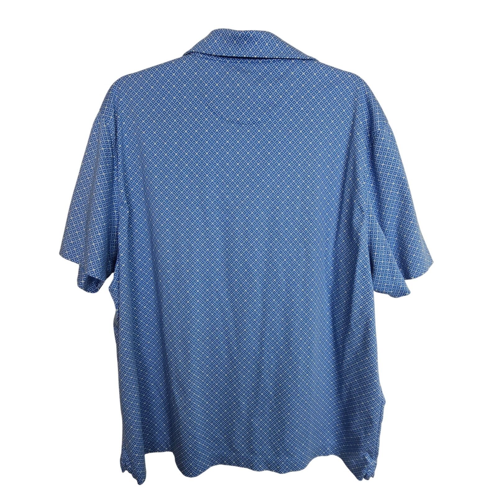 UNTUCKit Untuckit Geometric Print Polo Shirt XL Minimalist Business Size US XL / EU 56 / 4 - 7 Thumbnail