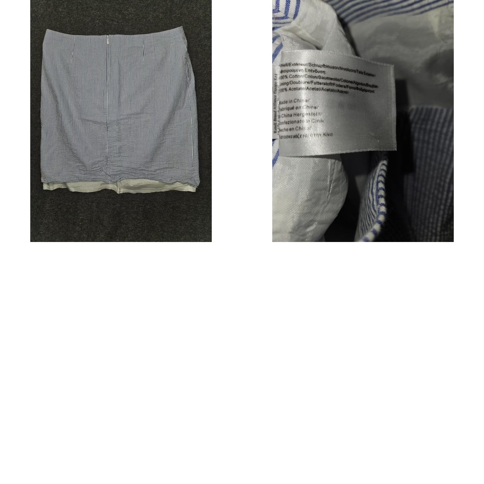 Brooks Brothers Brooks Brothers Skirt Womens 16 Blue Striped Knee Length Lined Pencil Seersucker Size 38" / US 16 / IT 52 - 8 Thumbnail