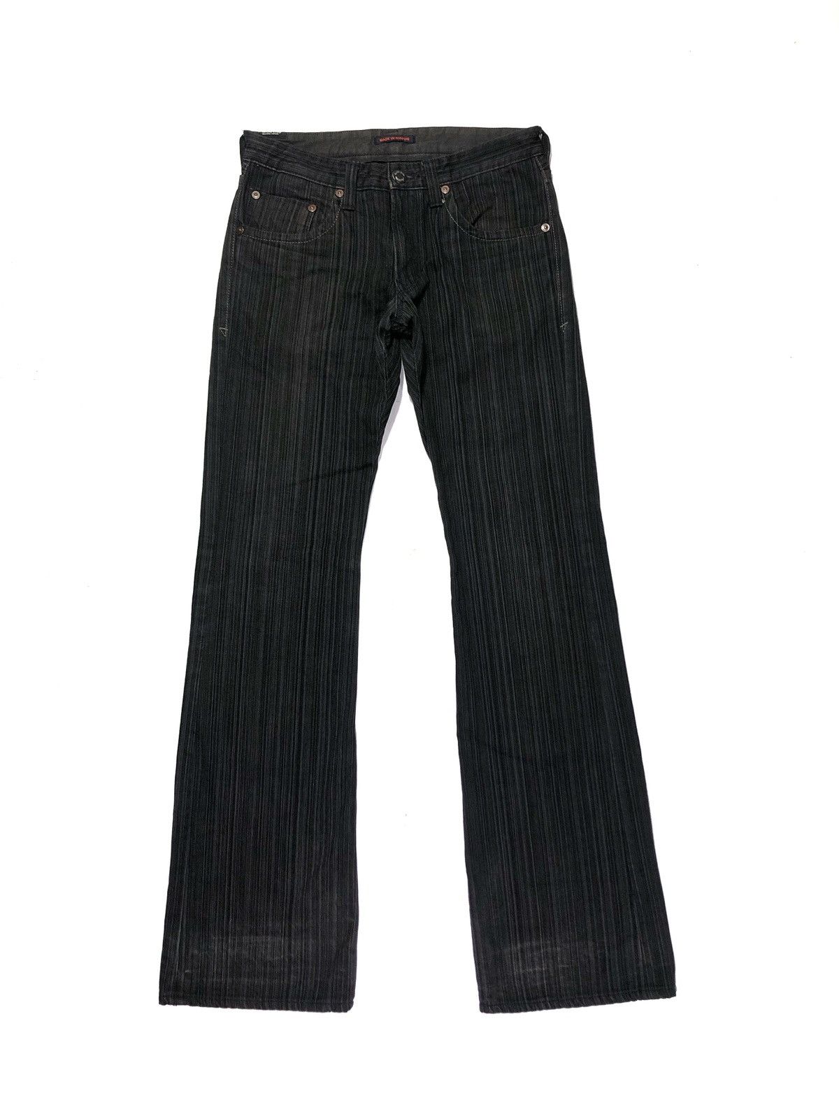 image of Avant Garde x If Six Was Nine Japanese Blue Way Stripe Black Denim in Black Stripe, Men's (Size 30)